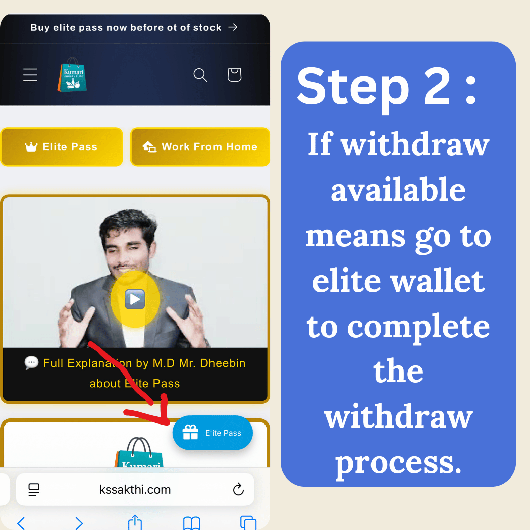 Convert & withdraw 1 pass to bank