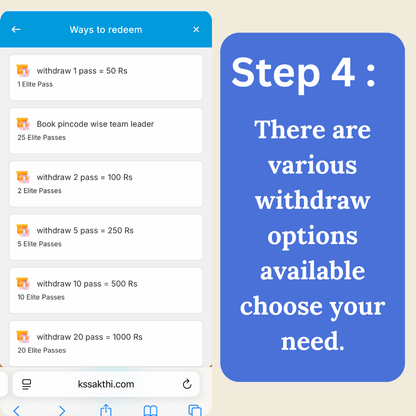 Convert & withdraw 1 pass to bank