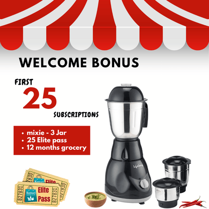 12 months (1+11 months free) grocery subscription @999/-