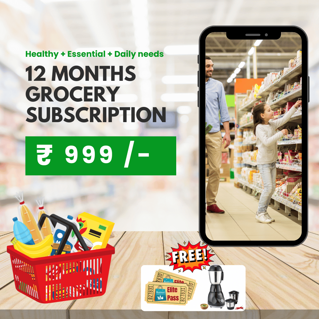 12 months (1+11 months free) grocery subscription @999/-