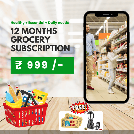 12 months (1+11 months free) grocery subscription @999/-